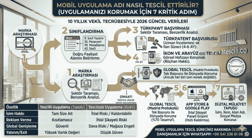 Mobil Uygulama Marka Tescili: Uygulamanızı Korumak İçin 7 Kritik Adım